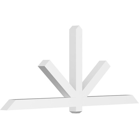 Ekena Millwork Kennewick Architectural Grade PVC Gable Bracket, 84"W x 35"H x 4"D x 4"F, 10/12 Pitch GBP084X35X0404KEN00